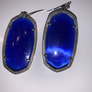 Kendra Scott Cobalt and Silver Danielle earrings